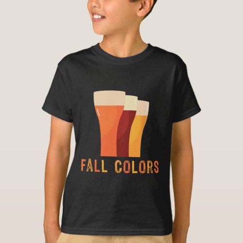 Octoberfest Fall Colors Funny Beer Drinking Vintag T_Shirt