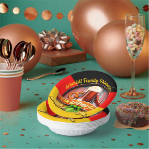 Octoberfest Festival Personalize Name Year 9"Party Paper Bowls