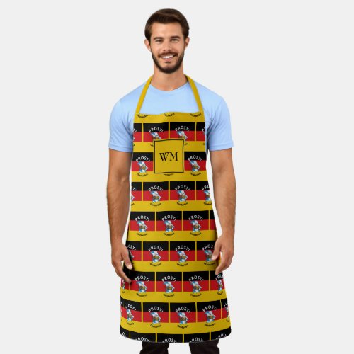 OCTOBERFEST  German Flag  Monogram  BEER Apron