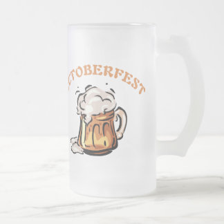 Octoberfest Glass Frosted Stein Beer Mug