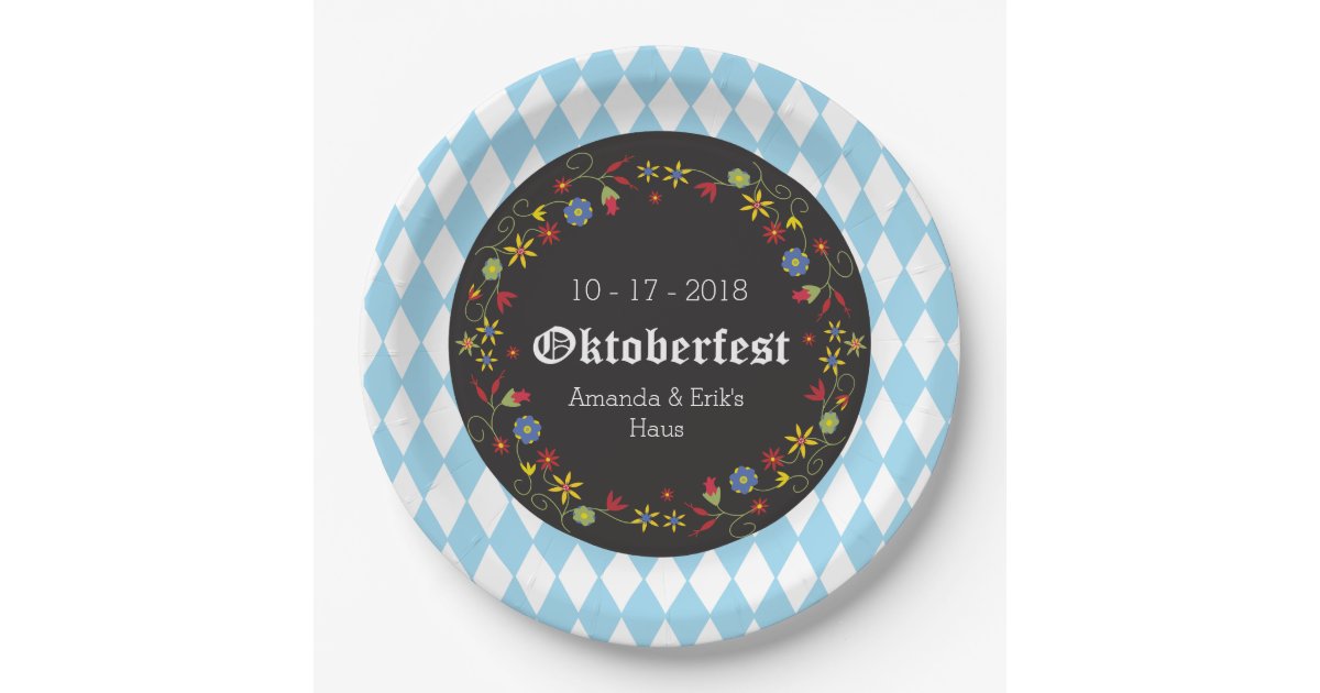 Octoberfest Oktoberfest Party Plates Customize Zazzle