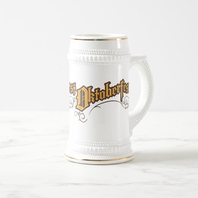 Octoberfest Schnitzel Beer Stein (Front Right)