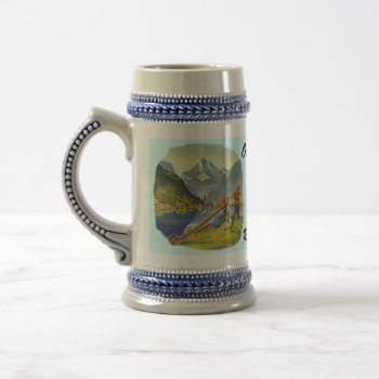 Octoberfest Stein Long Alphorn Beer Ale Lager Mug by layooper at Zazzle