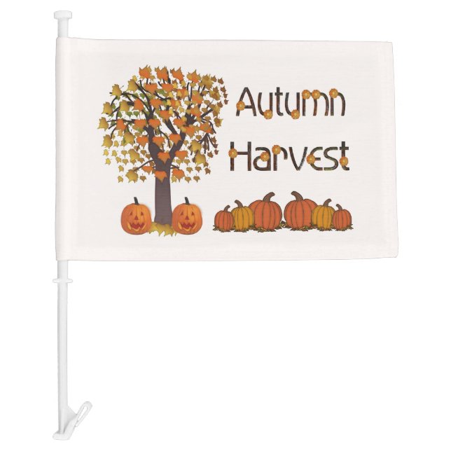 October's Calling AUTUMN Car Flag (Front)