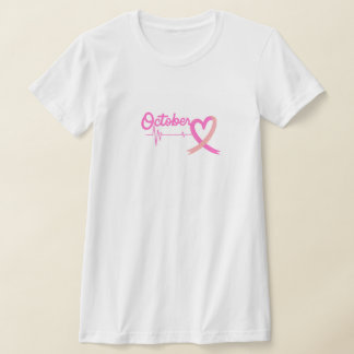 "October's Pink Heart Ribbons t-shirt