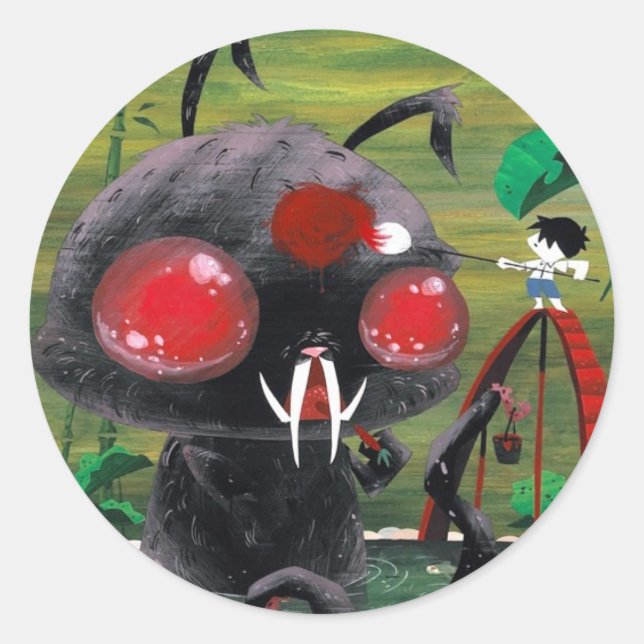 Octobunny Classic Round Sticker (Front)