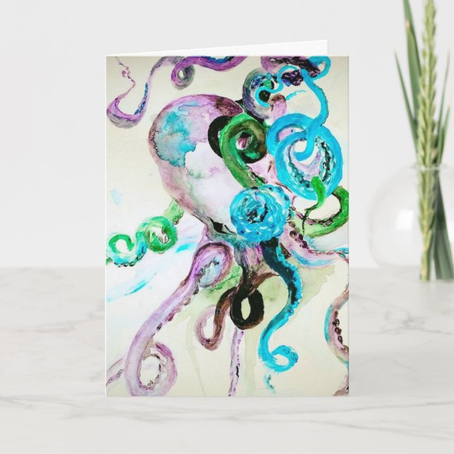 Octocolor Friendship Greeting Card (Front)