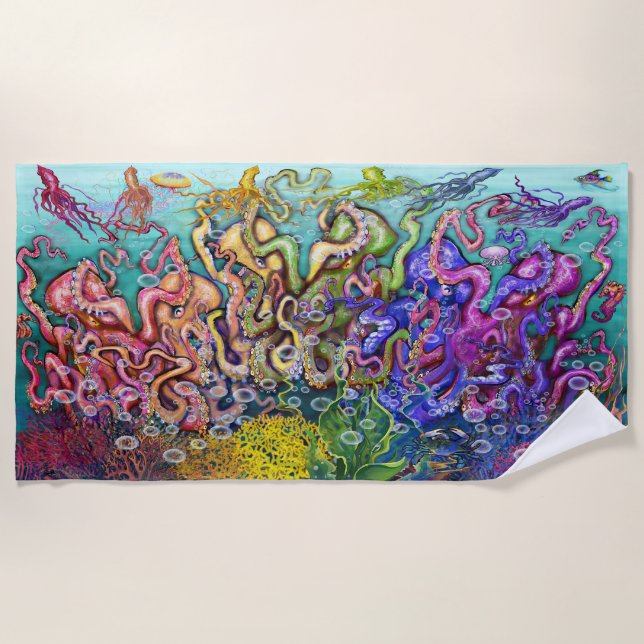 Octopi Beach Towel (Front)
