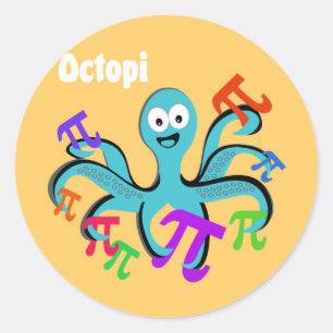 Octopi Classic Round Sticker