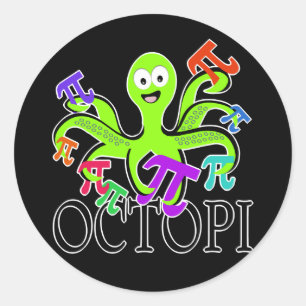 octopi classic round sticker