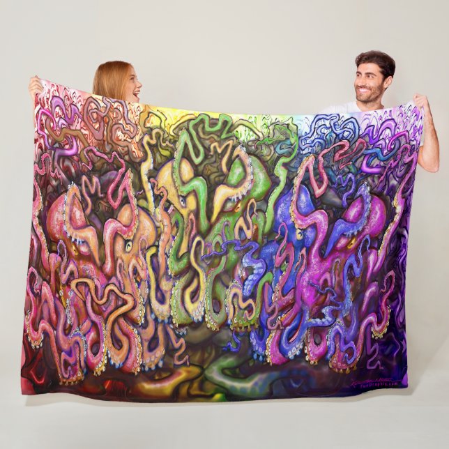 Octopi Fleece Blanket (In Situ)