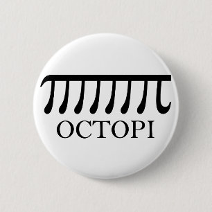 Octopi - Funny Pi Octopus Math Button