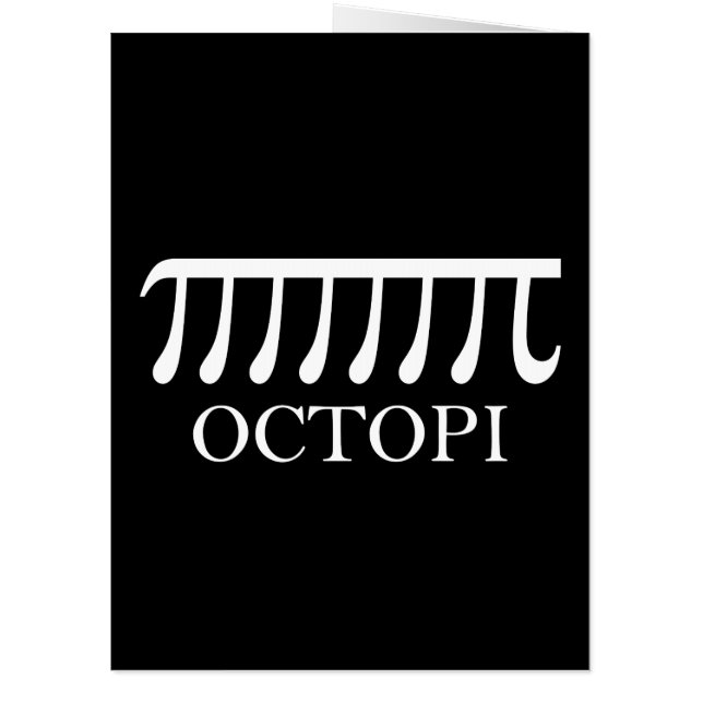 Octopi - Funny Pi Octopus Math Card (Back)