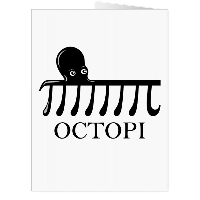 Octopi - Funny Pi Octopus Math Card (Back)