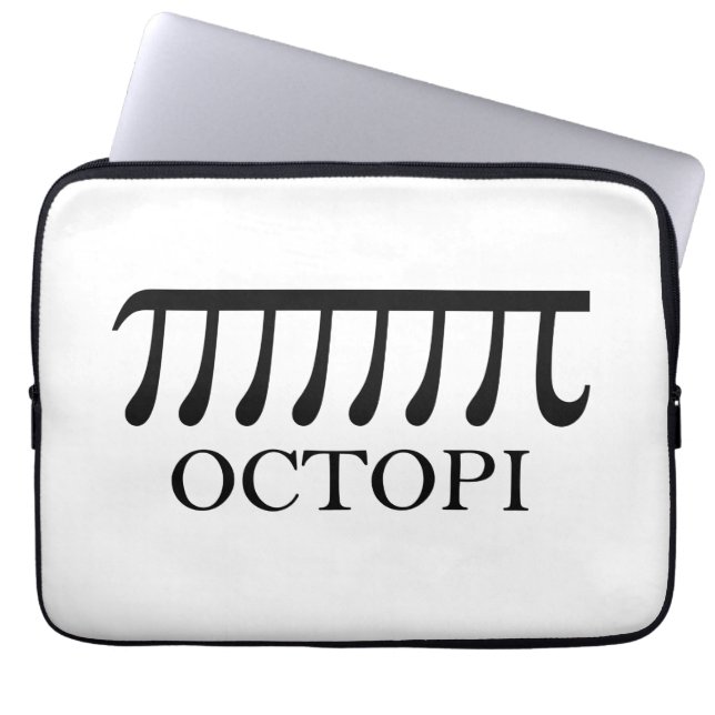 Octopi - Funny Pi Octopus Math Laptop Sleeve (Front)