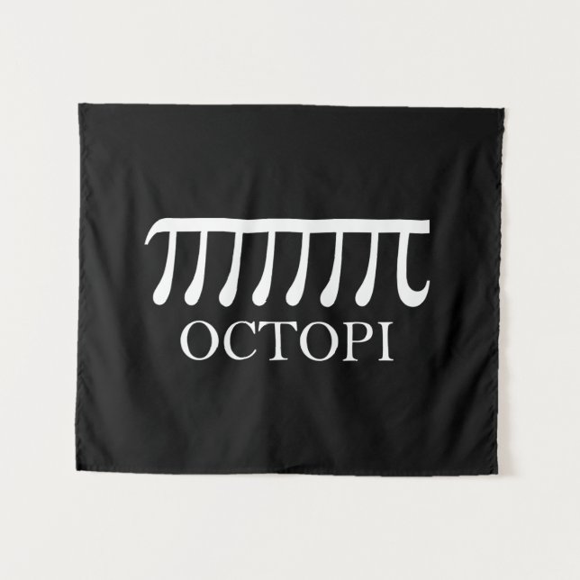 Octopi - Funny Pi Octopus Math Tapestry (Front (Horizontal))
