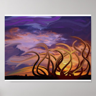 Octopi in the sky poster