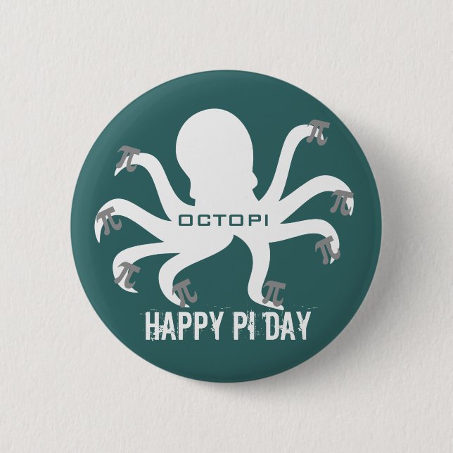 Octopi Pi Day Button (Front)