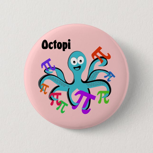 Octopi Pinback Button (Front)