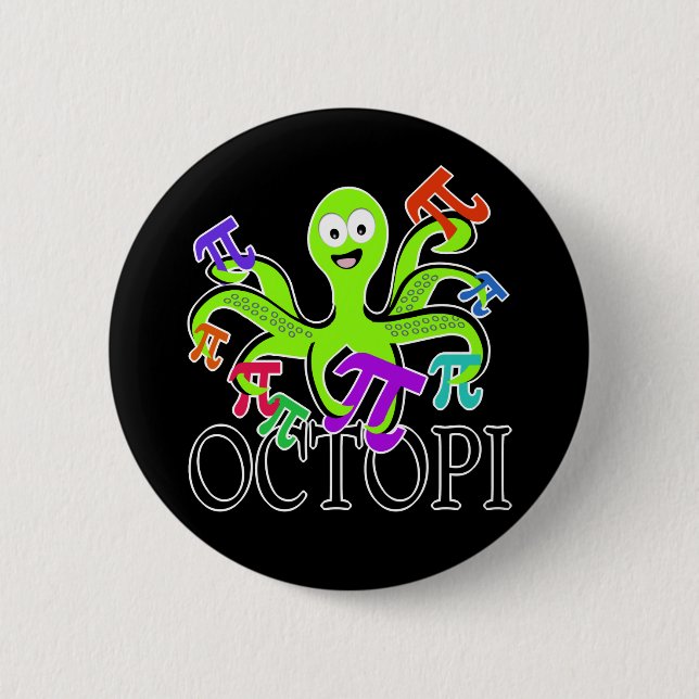 octopi pinback button (Front)