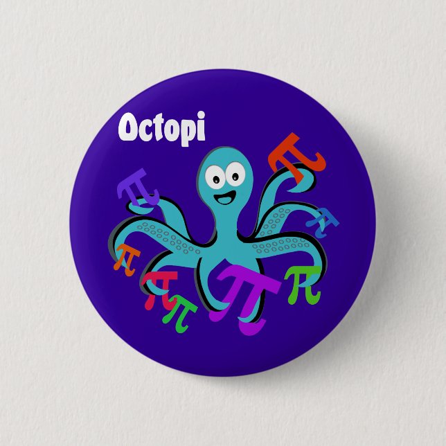 Octopi Pinback Button (Front)
