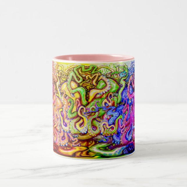Octopi Two-Tone Coffee Mug (Center)