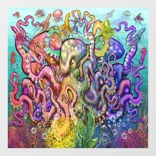 Octopi Window Cling (Sheet)