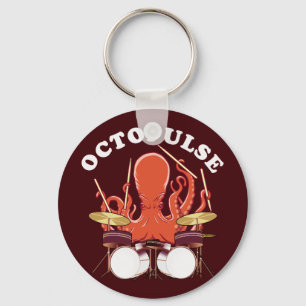Octopulse   Octopus Drummer Keychain