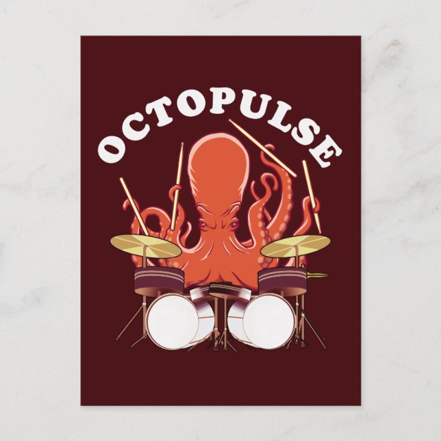 Octopulse | Octopus Drummer Postcard (Front)