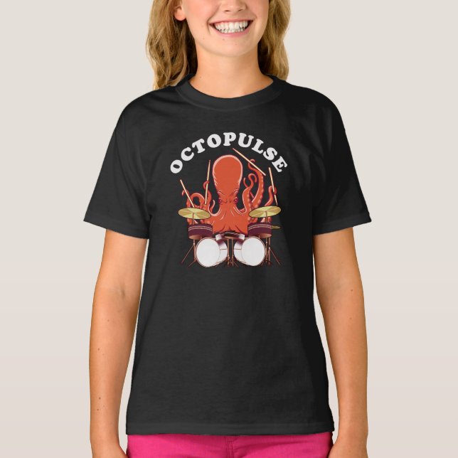 Octopulse | Octopus Drummer T-Shirt (Front)