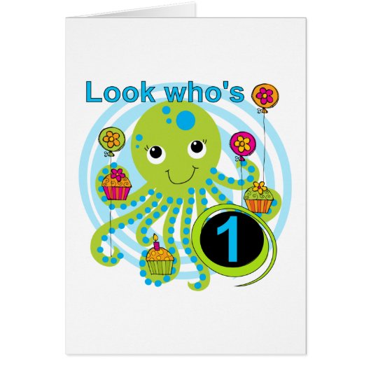 Octopus 1st Birthday T-shirts and Gifts (Front)