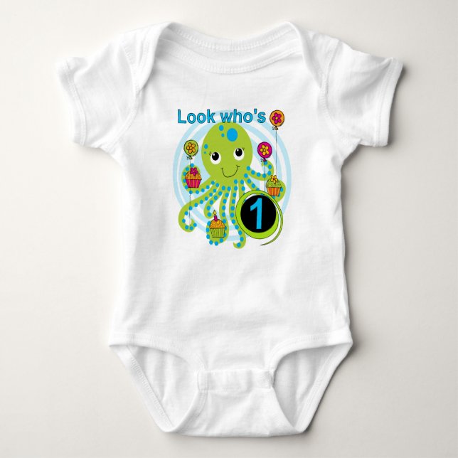 Octopus 1st Birthday T-shirts and Gifts (Front)