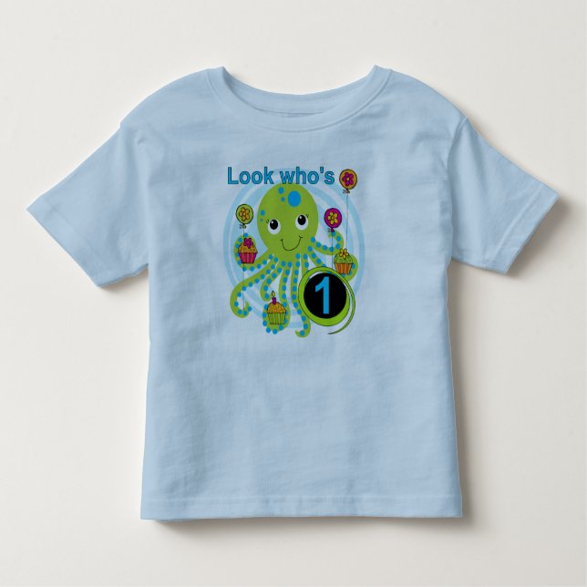 Octopus 1st Birthday T-shirts and Gifts (Front)