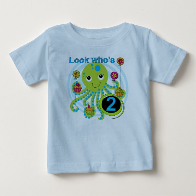 Octopus 2nd Birthday T shirts and Gifts (Front)