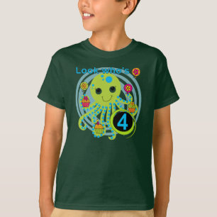 Octopus 4th Birthday T shirts and Gifts