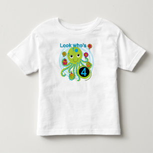 Octopus 4th Birthday T shirts and Gifts