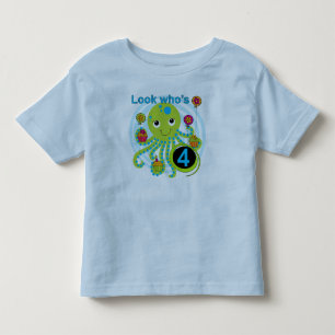 Octopus 4th Birthday T shirts and Gifts
