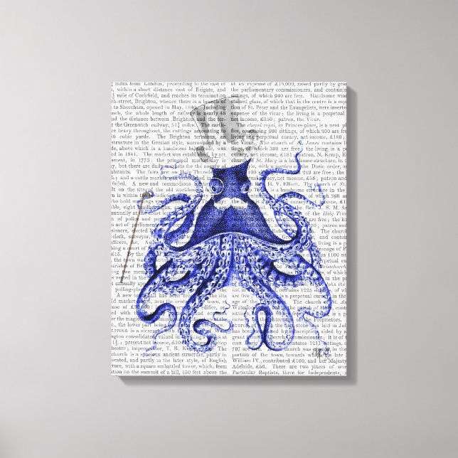 Octopus About Town Canvas Print (Front)