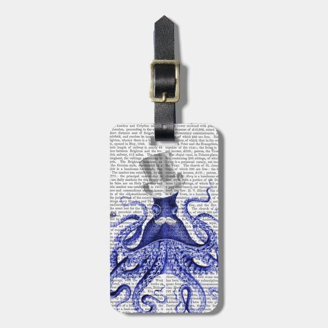 Octopus About Town Luggage Tag (Front Vertical)
