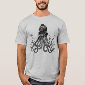 Octopus and Diving Helmet T-Shirt