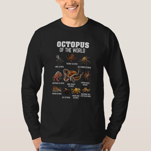 Octopus Animals of the World Sea Animal Ocean Octo T-Shirt (Front)