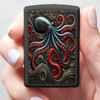 Octopus Art: A Vibrant Creation Zippo Lighter