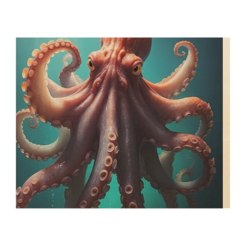 Octopus Art Print Wood Wall Art