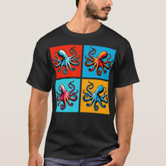 Octopus Art Trendy Marine Life T-Shirt