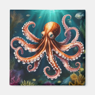 Octopus Art Underwater Magnet