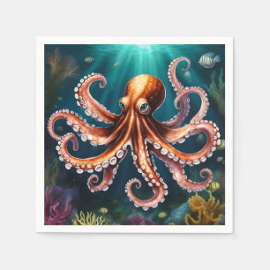 Octopus Art Underwater Napkins