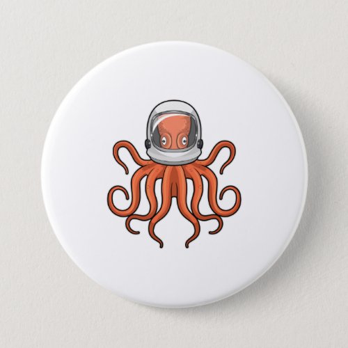 Octopus as Astronaut Button