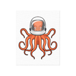 Octopus as Astronaut Canvas Print