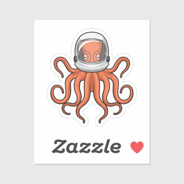 Octopus as Astronaut Sticker (Sheet)