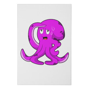 Octopus as Athlete at Sweating Faux Canvas Print